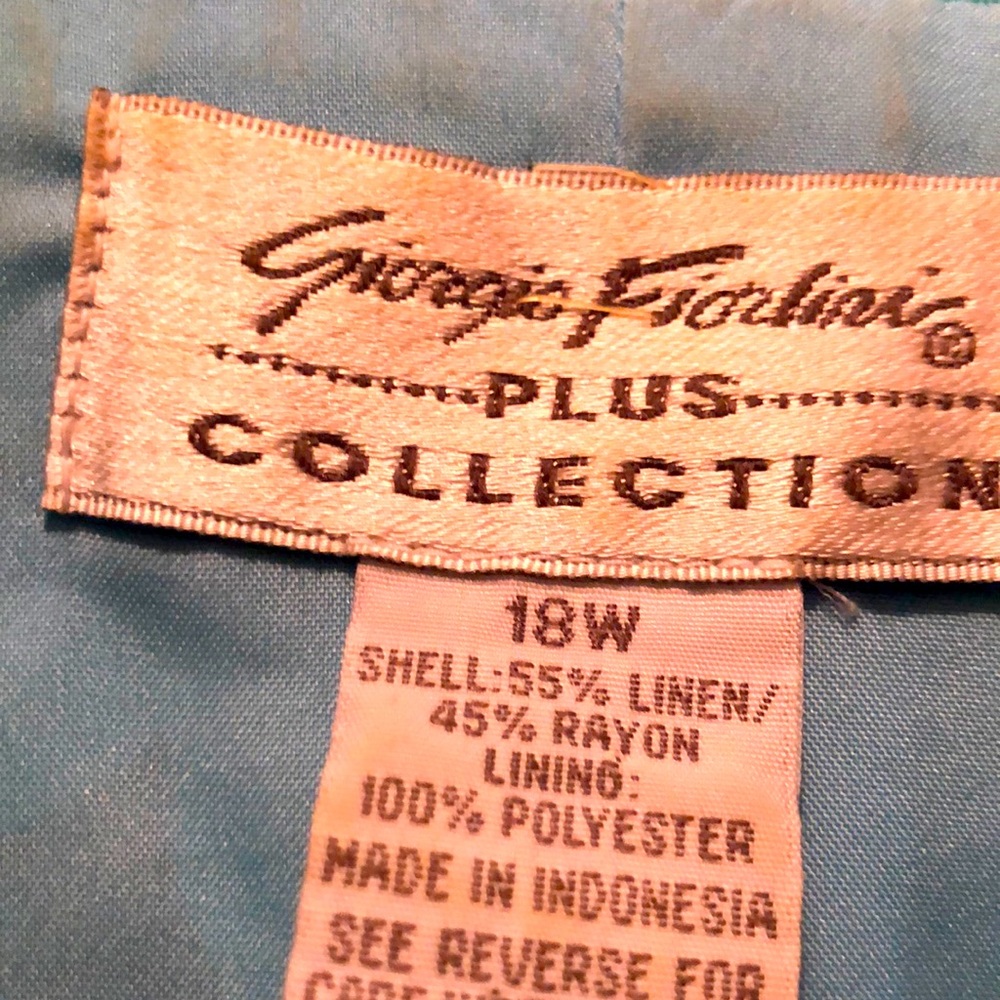 A nice blazer to ware with pants or skirt WTH brown leaves and blue
